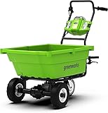 Greenworks G40GC Carriola Elettrica a Batteria, Semovente, Capacità di Carico 100kg, 106L, Funzione Ribaltamento Facile, SENZA Batteria 40V e Caricabatterie, Garanzia 3 Anni