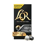 L Or - Capsule Caffè Espresso Onyx - 230 Capsule In Alluminio - Intensità 12 - Compatibili Con Macchine Nespresso®* original - 23 Confezioni da 10 Capsule