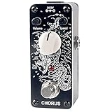 Sondery Chorus Pedale effetto chitarra, True Bypass, mini dimensioni con design artistico su custodia rigida in alluminio e taglio diamante lungo il bordo