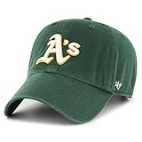 MLB  47 Clean Up, Cappellino da Baseball Regolabile, da Adulto, Donna Uomo, Dark Green, Taglia Unica