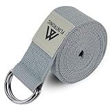 flintronic Cinghia Yoga in Cotone, Cinghie da Yoga 1.85/2.5M, Stretching Cintura Yoga, Yoga Strap Regolabile con Fibbia in Metallo, Cinghia per Pilates, Danza, Allenamento, Ginnastica