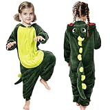 MAXHJX Costume da Carnevale Dinosauro Bambino: Costume Dinosauro Verde Bambino Pigiama Tutina per Bambini Festa di Carnevale di Halloween 2 3 4 5 7 Anni (dino, 100(2-3 Anno))