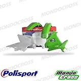 MONDOCROSS Kit plastiche cross mx POLISPORT Verde Bianco KAWASAKI KX 125 94-98 KX 250 94-98