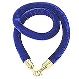 transenne paletti delimitazione Corde Di Velluto Per Code Di Stanti, Barriera Di Corda Di Controllo Della Folla Più Lunga E Più Spessa Con Ganci Placcati, Rosso/nero/blu ( Color : Blue , Size : 100cm(