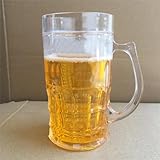 Ahuuen Birra Finta A Doppio Strato | Novità Oktoberfest Beer Tankards | Boccale Di Birra Finto Creativo | Boccale Di Birra Spoof Mezzanino | Con Manico | Per Scherzi E Bevande Fresche