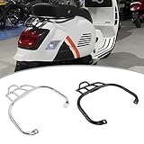 TaTonCycle Portapacchi Posteriore per Passeggero per Moto per Vespa GTS 300/ GTV 300/ GTS250/ GTS 125 Accessori 2008-2023 Portapacchi Posteriore Supporto per Ripiano di Carico (Cromo)