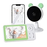 BOIFUN Baby Monitor Video, 4,3" Schermo Con Zoom 4X, Controllo Tramite APP Mobile & Monitor LCD, Rilevamento di Suoni e Movimenti, Visione Notturna (Singolo Monitor e Telecamera Singola)