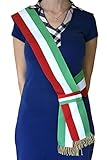 Furlanis T2099_2V25_32 Fascia Sindaco Tricolore a Nodo Scorrevole, Bandiera Italiana, 100 mm x 2.25 m