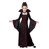 Lieberpaar Costume da Vampiro Gotico per Bambina: Ragazza Costume Vampiro Vestito Costume Halloween Cosplay Carnevale er Bambina (120, black red)