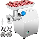 VEVOR 850W 122kg all ora Tritacarne Elettrico In Acciaio Inox, 190 r/min Macchina Carne Elettrico Modello, 2 Piastra di Smerigliatura, Meat Grinder Per Casa o Uso Industriale