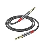 ANYPLUS Cavo Aux, Jack 3.5 to Jack 3.5 Maschio Maschio Cavo Audio,【1.6Ft/0.5M-1Pack】 Fish Wire Intrecciato Per Cavo Aux Macchina,TV,Car Stereo, Altoparlante, Cuffie, Smartphone, PC