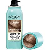 L Oréal Paris Spray Ritocco Perfetto, Spray Istantaneo per Radici e Capelli Bianchi, Durata fino a 1 Shampoo, Colore: Castano, 75 ml