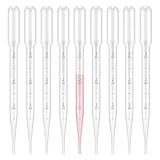 G2PLUS 25PCS Pipette Pipetta di Trasferimento in Plastica 3ML Pipetta Contagocce per Trasferire Profumo,Olio Essenziale,Vernice Acrilica e Laboratorio