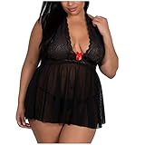 Generico Body Donna Pizzo Elegante Vestitino Donna Corto Trasparente Intimo Sexydonna Hot Trasparente XL Vestito Sexydonna Hard Bianco Sexy+Lingerie+Hot Curvy