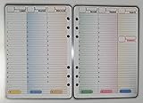 ricambio/ricarica per agenda organizer "formato A5" con 6 anelli 14x20cm (Agenda senza date)