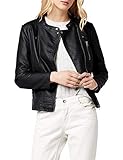 ONLY Leather Look Jacket Giacca, Black, 42 EU Donna