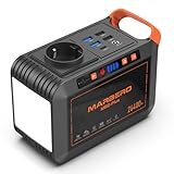 MARBERO 98Wh Centrale Elettrica Portatile 26400mAh Campeggio Generatore di Corrente Power Bank con Presa CA 120W Max 220V CA, CC, USB QC3.0, Torcia LED per CPAP Casa Campeggio Emergenza Backup