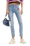 Desigual Pantaloni Lunghi da Donna in Denim Jeans, Blu, 40