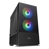 Mars Gaming MCZ, Premium Compact PC Custodia per PC, MicroATX, Panel + Front Mesh, Nero