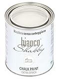 bianco Shabby CHALK PAINT Bianco Naturale per Mobili e Pareti - Pittura Shabby Chic Vintage EXTRA OPACA (1 Litro)