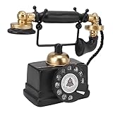 Telefono Vintage in Stile Europeo, Telefono da Scrivania Antico Vecchio Stile, Telefono di Casa con Cornetta con Quadrante Antico, Telefono Decorativo per Ufficio Domestico (-14)