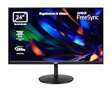 Acer CBA242YHbirf Monitor PC 24", Display VA Full HD, 100 Hz, 1 ms (VRB), 16:9, FreeSync, VGA, HDMI (1.4), Lum 250 cd/m2, Schermo PC, ZeroFrame, Regolazione in Altezza, Cavo HDMI Incluso, Nero