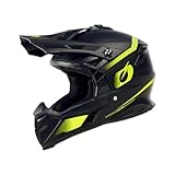 O NEAL C-SRS I Casco da motocross per adulti I Casco MX Enduro con calotta in ABS, interno imbottito I Aperture di ventilazione I Giallo neon nero I Taglia L