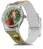 Pacific Time Orologio da polso per bambini e bambine, orologio da polso analogico al quarzo, Multicolore verde, cinghia