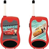 Lexibook, Disney Cars, Talkie-Walkies, Gioco di comunicazione per bambini, 2 canali di comunicazione, Clip cintura, Rosso, TW12DC