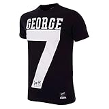 COPA George Best Number 7 T-Shirt Girocollo da Uomo, Uomo, T-Shirt Girocollo, 6770, Nero, S