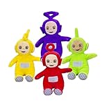 Teletubbies - Peluche Po, Tinky-Winky, Laa-Laa, Dipsy, 37 cm (edizione familiare, confezione da 4 37 cm)