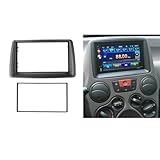 Autoradio Mascherina Telaio Adattatore nero Doppia fascia 2 Din/adatta for FIAT Panda (169) 2003-2012 Radio CD DVD Pannello stereo Montaggio su staffa Kit di rivestimento Cornice Piastra lunetta Tel