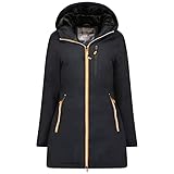 Geographical Norway Cassim Lady - Giacca Donna Imbottita Calda Autunno-Invernale - Cappotto Caldo - Giacche Antivento A Maniche Lunghe e Tasche - Abito Ideale (Blu Marino M)