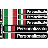 Bandiera adesivi con nome personalizzato per biciclette, moto, auto e scooter elettrici. 9 etichette adesivi con bandiere personalizzati. Stickers impermeabili per auto.