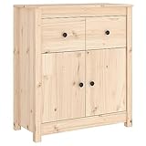 vidaXL Credenza 70x35x80 cm in Legno Massello di Pino