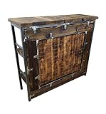 CHYRKA® “SAMBOR” - Bancone da bar, in stile vintage, design industriale, realizzato a mano, in legno e metallo (bancone da 160 cm)
