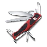 Victorinox, Ranger 78 M Grip, Coltello Svizzero, Originale, Multiuso, Campeggio, 12 Funzioni, Lama, grande, Cacciavite 3 mm, Bloccabile, Lama a una mano