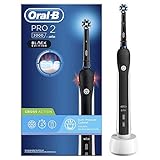 Oral-B Pro 2 - 2000 Spazzolino Elettrico Ricaricabile, Con Sensore Di Pressione Dello Spazzolamento Visibile, Testina, Nero