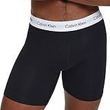 Calvin Klein, Uomo Slip in Pile del Boxer di Cotone , Pacco di 3, Bianco, Grigio, Nero, Medium