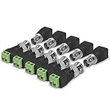 kwmobile 10x Connettore BNC Terminal Block - Set 5x Adattatori maschio e femmina - Adattatore BNC cavo coassiale per videocamera CCTV cablaggio reti