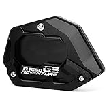 Modeer Per BMW R1250GS Adventure 2018-2023 (Non per veicoli abbassati) Moto Supporto CNC Prolunga Piastra Cavalletto Cavalletto Laterale Pad r 1250 gs adv r1250gsa Accessori (Nero)