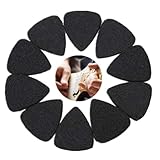 10 Pezzi di Lana in Feltro per Chitarra Plettri per Ukulele Plettri con Placchetta Sottile in Pelle Massiccia Plettri Colorati per Basso Elettrico Acustico 3mm Nero Bianco Grigio(Nero)