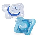 Chicco PhysioForma Ciuccio in Silicone 2-6 mesi, 2 Pezzi, Set Gommottini 2-6 Mesi, Blu