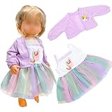 Miunana Abiti Vestiti Tute Per Cicciobello 50-55 cm / 20-22 Pollici Bambola Reborn Doll (Vestito Stile Unicorno)