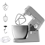 Kenwood KVL4100S Impastatrice Planetaria Chef XL con Ciotola da 6,7L, 3 Ganci di Miscelazione, Personalizzabile con oltre 25 Accessori Opzionali Acquistabili Separatamente, Potenza 1200W, Silver