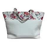 Blumarine Borsa bianca a fiori estiva Emile shopping bag