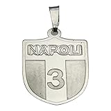 Ciondolo medaglia "Scudetto Napoli Calcio 3" in argento 925 (Grande)