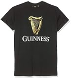 Guinness Blk Guin Harp R/N T T-Shirt, Nero (Black Black), XL Uomo