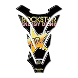 labelbike - Adesivo 3D Paraserbatoio RockStar Energy Drink Protezione Serbatoio Moto