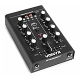 Vonyx STM500BT - Mixer DJ a 2 Canali, Funzione Bluetooth, Lettore MP3, Porta USB, Ingresso Microfono, Connessione Cuffia, Equalizzatore a 2 Bande, Display LCD, Nero